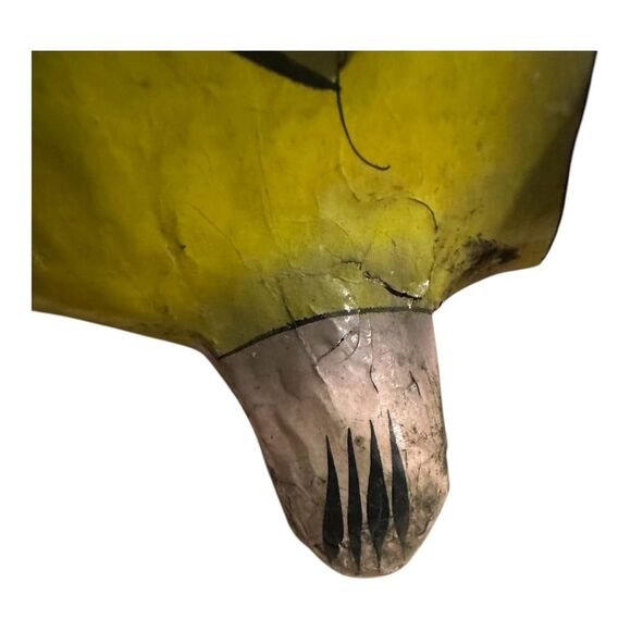 Vintage paper mache folk art turtle with floral accents. Signed. Unique decor - Picture 14 of 16